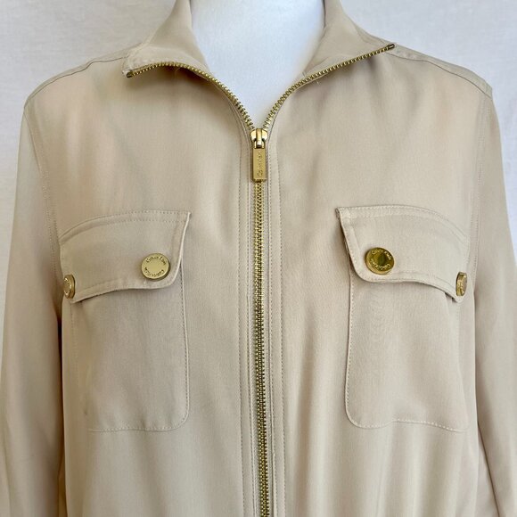 CALVIN KLEIN lightweight tan jacket Medium - Picture 2 of 7